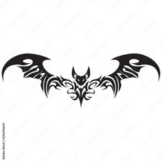 a bat tattoo design on a white background