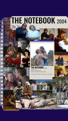 the notebook has pictures of people and their families on it, including two men and one woman