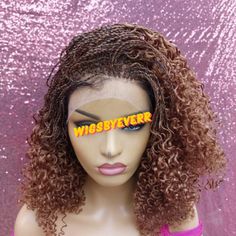 At  WiggsbyEver  be sure to get your natural looking braided wigs, protective braided Hairstyles, that Save your Edges, while at the same time saving you time, money and getting you ready in a matter of minutes?  *WIG QUALITY IS GUARANTEED Having Alopecia/hair loss we got you covered, our hair laces are suitable and comfortable for your hair needs. A quality braided wig from Wigsbyeverr will help restore confidence giving you the opportunity to wear your favourite braid styles. PLEASE LEAVE THE Tiny Braids, Curly Braid, Alopecia Hairstyles, Kanekalon Braiding Hair, Micro Twists, Curly Braids, Wig For Black Women, Braided Wigs, Micro Braids