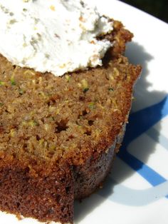 three slices of banana bread on a white plate