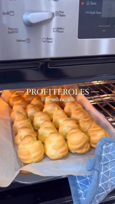 freshly baked rolls are being cooked in the oven