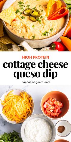 high protein cottage cheese quesadilla dip is an easy appetizer that's ready in less than 30 minutes