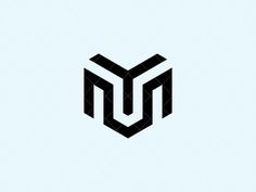 the letter m is made up of two overlapping shapes, and it appears to be black