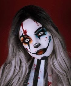 Creepy Clown Makeup, Teknik Makeup, Makeup Zombie, Creepy Makeup