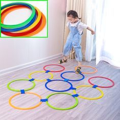 2023 New Children's Outdoor Hopscotch Ring Jumping Toys Early Childhood Education Physical Outdoor Hopscotch, Kids Outdoor Toys, Horse Vaulting, Children Garden, Sports Games For Kids, Play Outside, Cheap Toys, Outdoor Toys For Kids, Fun Toys