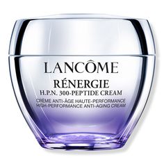 Renergie H.P.N. 300-Peptide Cream -  Lancme Rnergie H.P.N. 300-Peptide Cream: An anti-aging cream with over 300 different types of Peptides, that reduces the appearance of lower face sagging, wrinkles, & dark spots.    Benefits     Rnergie H.P.N. 300-Peptide Cream combines 3 ingredients represented by the name H.P.N. (Hyaluronic Acid, over 300 different Peptides, and Niacinamide) into a highly sensorial formula to reach an exceptional level of efficacy. Peptides are well known for their key role Sagging Face, Lancome Skincare, Lancome Renergie, Scrub Corpo, Creme Anti Age, Anti Aging Creme, Dark Spots On Skin, Anti Aging Face Cream, Anti Aging Cream