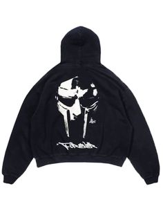 ONE MORE BEER FOR MF DOOM! The hoodie is a cotton/polyester blend that remains soft on your skin, while the double layer hood keeps the heat in and the cold off your neck. True to hoodie style, you'll find a large front pocket for warming your hands. The rib-trim cuffs on the sleeves with an added bottom hem give the loose fabric a fitted end.- Weight: 10.0 oz - 50/50 cotton/polyester - Reflective Ink Mf Doom Clothes, Mf Doom Hoodie, Graphic Hoodies Men, Graphic Hoodie Outfit, Graphic Hoodies Street Style, Streetwear Hoodie Design, Cool Hoodies Designs, Street Wear Hoodie, Mf Doom Shirt