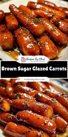 brown sugar glazed carrots on a white plate