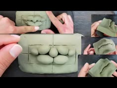 the process of making an egg carton out of clay