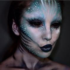 Scary Mermaid, Carnaval Make-up, Alien Style, Gothic Mermaid, Mermaid Makeup Halloween, Evil Mermaids, Fantasy Make-up, Fish Makeup, Halloweenský Makeup