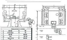 an architectural drawing shows the size and measurements of a dining room with tables, chairs, and umbrellas