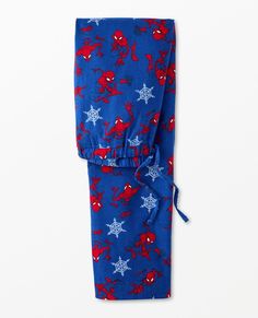 Adult unisex Marvel Spider-Man holiday pajama pants made in supersoft cotton sueded flannel and featuring spiderweb snowflake artwork. • Unique artwork only available at Hanna • Hypoallergenic & eczema-friendly • Sensory-friendly scratch-free seams that lay flat on the skin • OEKO-TEX® STANDARD 100 certified safe from hundreds of harsh chemicals 100% combed cotton sueded flannel Straight fit Encased elastic waistband with adjustable drawcord On-seam pockets OEKO-TEX® STANDARD 100 | Prewashed Imp Spider Man Pj Pants, Spiderweb Snowflake, Snowflake Artwork, Artwork Unique, Holiday Flannel, Christmas Spider, Unisex Pajamas, Mens Pajama Pants, Matching Pjs