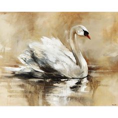 Swan Lake Poster Print - Sydney Edmunds-VARPDX1991967 Image 1 Pictures Animals, Bird Home, Chelsea Art, Bird Canvas, Fine Art Painting Oil, Bird Wall Art, Lake Wall Art