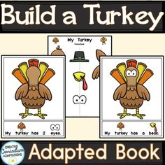 a turkey themed book for kids to learn how to build a turkey