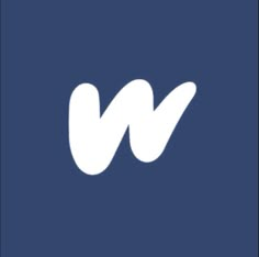 the w logo is white on a dark blue background, and it appears to be made out of paper