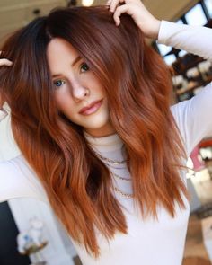 Red Hair Colors, Auburn Red Hair, Red Balayage Hair, Red Hair Looks, Bronze Hair, Half Shaved, Red Hair Inspo, Ginger Hair Color, Hair Color Auburn