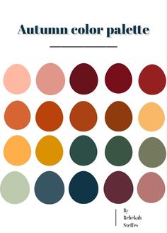 an autumn color palette with different shades