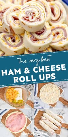 ham and cheese roll ups are the perfect appetizer to serve at any party