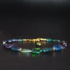 Black Opal Jewelry Opal Auctions, Funky Accessories, Spiritual Protection, Opal Beads, Opal Bracelet, Minimalist Bracelet, Jewelry Lookbook, Opal Stone, Color Stone