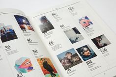 an open magazine with pictures on it