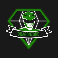 the green lantern logo for dragonzord, with an image of a man's face