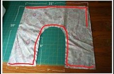 a piece of fabric is cut out to make a dollhouse bed with the measurements