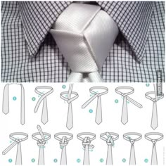 Tali Leher Lelaki, How To Tie A Necktie, Eldredge Knot, Cool Tie Knots, Tie Knots Men, Fancy Tie, Neck Tie Knots