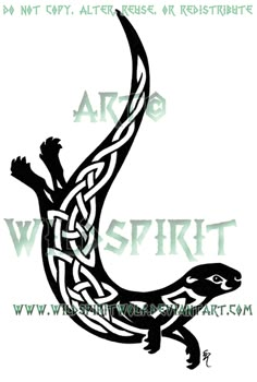 an image of a lizard that is in the shape of a celtic design on a white background