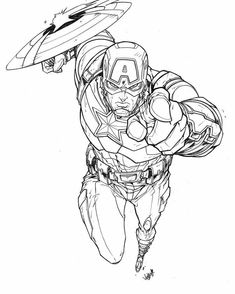 the avengers coloring page is shown in this image, it looks like he's about to