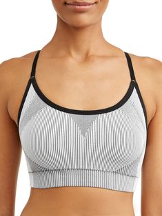 Athletic Works Women's Active Seamless Rib Sports Bra #Ad #Women, #Sponsored, #Active, #Athletic Spring Outfits Dresses, Sport Body, Beautiful Bra, Polyester Spandex Fabric, Blue Outfit, Shoes Outlet, Active Women, Spring Outfits Casual, Sport Fashion