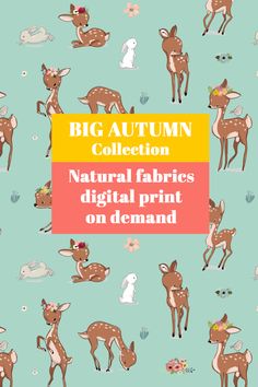 the big autumn collection is featured with deers, rabbits and bunnies in pastel colors