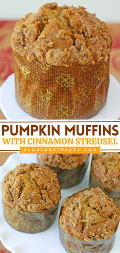 Want a yummy breakfast idea? These Pumpkin Muffins with Cinnamon Streusel are an easy pumpkin recipe that will be a hit with your family and friends! Add these homemade muffins to your easy Fall baking recipes! Easy Pumpkin Muffins, Maple Muffins, Cinnamon Streusel Muffins, Pumpkin Granola, Pumpkin Muffins Easy, Pecan Desserts, Pumpkin Muffin Recipes, Pumpkin Recipes Easy, Cinnamon Streusel