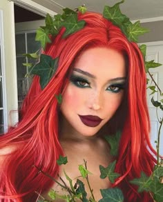 Red Hair Costume, Editorial Editing, Poison Ivy Makeup, Poison Ivy Halloween Costume, Red Hair Halloween Costumes, Filter Photography, Ivy Costume, App Filter