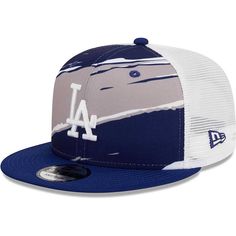 Build your game day outfit around this Tear Trucker 9FIFTY hat by New Era. It features classic Los Angeles Dodgers embroidery that pairs well with the bold pattern on the front panels. Mesh material promotes breathability, while a snap closure customizes the fit to your liking.Build your game day outfit around this Tear Trucker 9FIFTY hat by New Era. It features classic Los Angeles Dodgers embroidery that pairs well with the bold pattern on the front panels. Mesh material promotes breathability, Dodger Hats, Game Day Outfit, Gameday Outfit, Day Outfit, Mesh Material, Los Angeles Dodgers, Fitted Hats, Snapback Hat, Snapback Hats