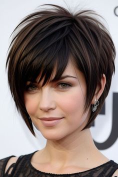 29+ Short Shag Haircuts 14 Short Shag With Bangs Layered Cuts, Asymetrical Haircut Edgy, Choppy Bob Hairstyles For Fine Hair, Short Shag Haircuts, A Hairstyle, Medium Layered Hair, Short Shag