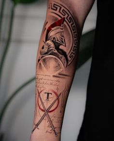 Spartan Soldier Tattoo, Greek Warrior Tattoo, Both Tattoo, Battle Tattoo, Roman Tattoos, Versace Tattoo, 300 Tattoo, Ares Tattoo