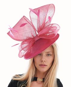 Fuchsia Pink Statement Fascinator Hatinator Hat Kentucky Derby Oaks Ladies Royal Ascot Weddings Garden Cocktail Parties Headpiece Church Hats By Cressida Kentucky Derby & Ascot Fascinator Hats Emmarentia Fascinator Hat Pretty 3d fuchsia bow on a 10 inch wide fuchsia pink sinamay base Bow measures about 12 inches wide and 8 inches high This fuchsia pink headpiece is mounted with a matching headband. If you prefer a headband to match your hair, please make a note at check out what colour headband Pink Headpiece, Garden Cocktail, Pink Fascinator, Spring Tea, Colour Match, Fascinator Hat, Free Fabric Swatches