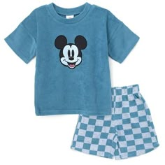 Get ready for a day filled with Disney magic in this stylish Disney tee and shorts set! This cool short sleeve shirt and shorts set features fun artwork your kid will be excited to wear, with iconic characters like Mickey Mouse, Simba from The Lion King, and Lightning McQueen from Cars. Made of a soft loop terry material that keeps your child comfortable, this fashionable Disney outfit is perfect for all day adventure and play! Size: 3T.  Color: Blue.  Gender: male.  Age Group: kids. Boys Disney World Outfits, Mickey Mouse Outfit For Boys, Toddler Boy Disney World Outfits, Disney Outfits For Boys, Men Disney Outfits, Mens Disney Outfit, Boys Disney Outfits, Toddler Boy Disney Outfit, Boy Disney Outfits