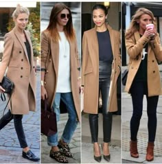 Camel coat fashion2019 Mode Over 50, Camel Coat Outfit Casual, Moda Casual Chic, Camel Coat Outfit, Mode Tips, Chic Jeans, Coat Outfit, Camel Coat