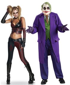 two people dressed up as the joker and harley