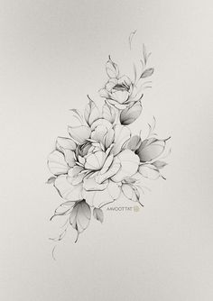 a black and white photo of flowers on a light gray background with the words tattogram written below it