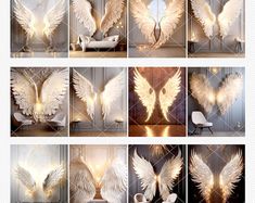 Angel Wings Backdrop Digital Download - Etsy Angel Wings Wrapped Around, Heavenly Background, Wings Overlay, Overlay Photography, Maternity Backdrop