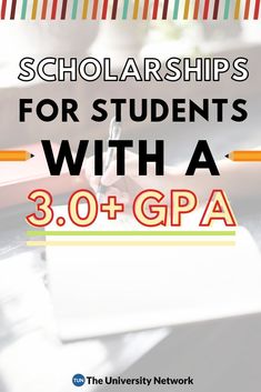 the text reads,'3 scholarships for students with a 3 0 + gap '