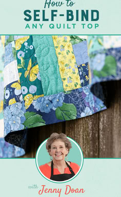 Watch this tutorial on How to make an Easy Self-Binding Quilt. Jenny demonstrates how to make a quick and easy Self-Binding Quilt using 2.5 inch strips of precut fabric (jelly roll). Binding Tips, Binding Quilt, Quilt Binding Tutorial, Quilt Borders