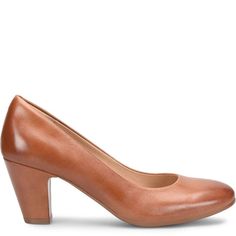 Sofft's signature pump, set on a versatile mid-height heel, is a forever classic. Sofft Shoes, Shoes And Boots, Metallic Leather, Polished Look, Women's Pumps, Final Sale, Cork, Heel Height, Walking