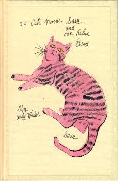 a drawing of a cat sitting on its hind legs with the caption's name below it