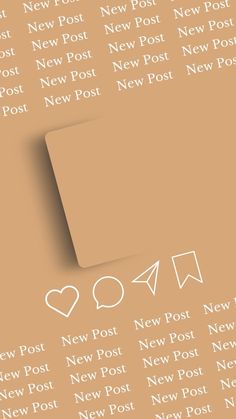 the word new post written in white on a brown background