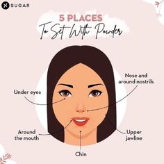 Five places to set with face powder. If you want more tips follow me!!!! Powder Placement, Round Face Makeup, Lipstick Hacks, Makeup Setting Powder, Makeup And Beauty Blog, How To Do Makeup, Face Makeup Tips, Face Makeup Tutorial, In Your Face