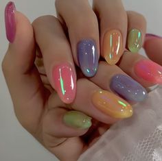 Unghie Nail Art, Colorful Nails, Pretty Gel Nails, Really Cute Nails, Dream Nails, Fire Nails, Funky Nails, Pretty Acrylic Nails, Fluttershy