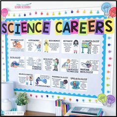 a poster on the wall that says science career